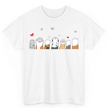 Load image into Gallery viewer, T Shirt Printed Cat Paws

