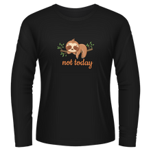 Load image into Gallery viewer, Black Tshirt Long Sleeves Printed Not Today
