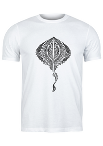 Unisex T Shirt Printed String Ray Mandala