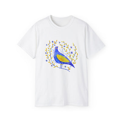 Unisex T Shirt Printed Pigeon Leaves