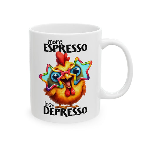 Coffee Mug Printed More Espresso Less Depresso