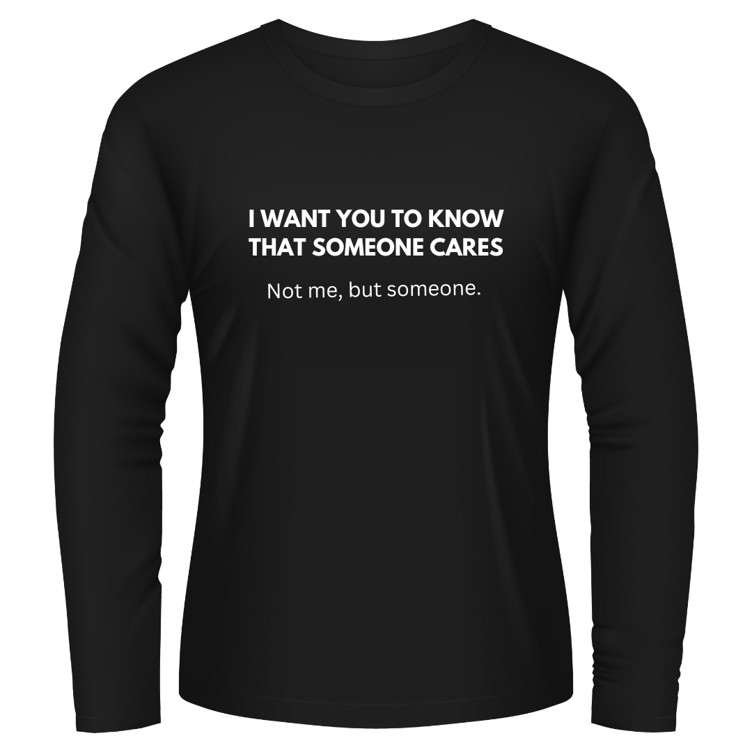 Black Tshirt Long Sleeves Printed I Want You To Know That