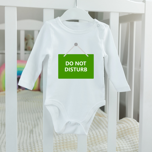 Baby Bodysuit Onesie Do Not Disturb Long Sleeves