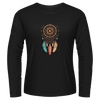 Black Tshirt Long Sleeves Printed Dream Catcher