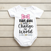 Baby Bodysuit Onesie Printed This Girl Will Change The World Two