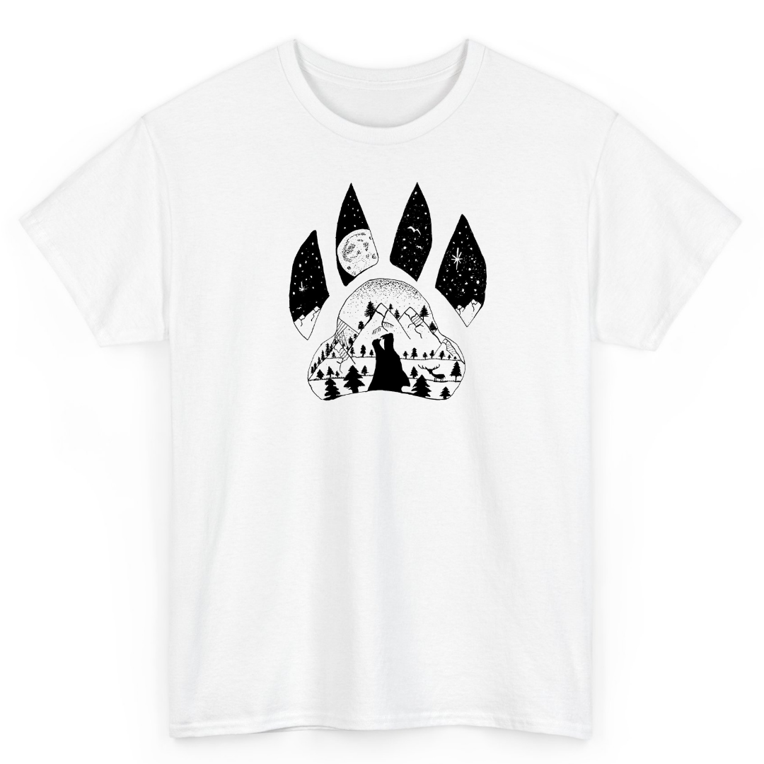 T Shirt Printed Wolf Paw