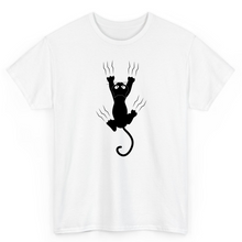 Load image into Gallery viewer, T Shirt Printed Hanging in There Cat

