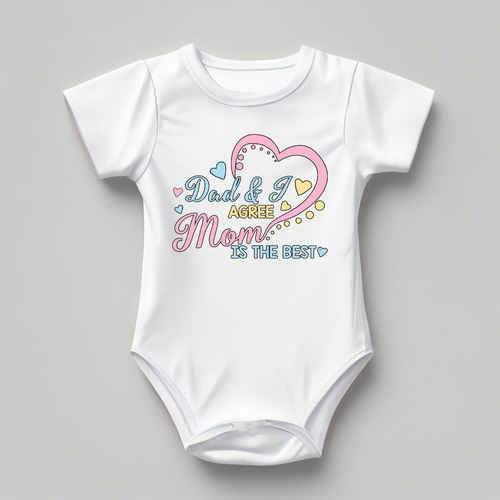 Baby Bodysuit Onesie Printed Dad And I Agree