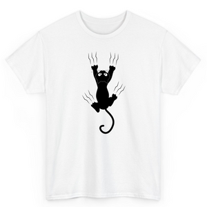 T Shirt Printed Hanging in There Cat