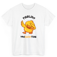 Load image into Gallery viewer, White T Shirt Printed Feeling ProDucktive
