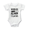 Baby Bodysuit Onesie Printed Worlds Cutest Alarm Clock