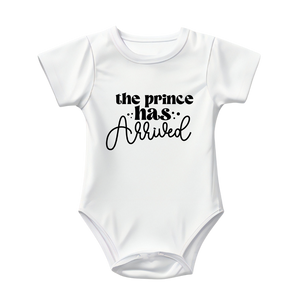 Baby Bodysuit Onesie Printed The Prince Has Arrived