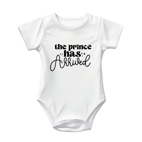 Baby Bodysuit Onesie Printed The Prince Has Arrived