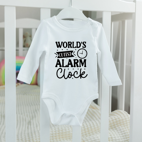 Baby Bodysuit Onesie Alarm Long Sleeves