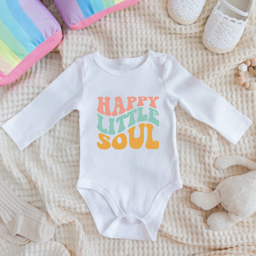 Baby Bodysuit Onesie Happy Little Soul Long Sleeves