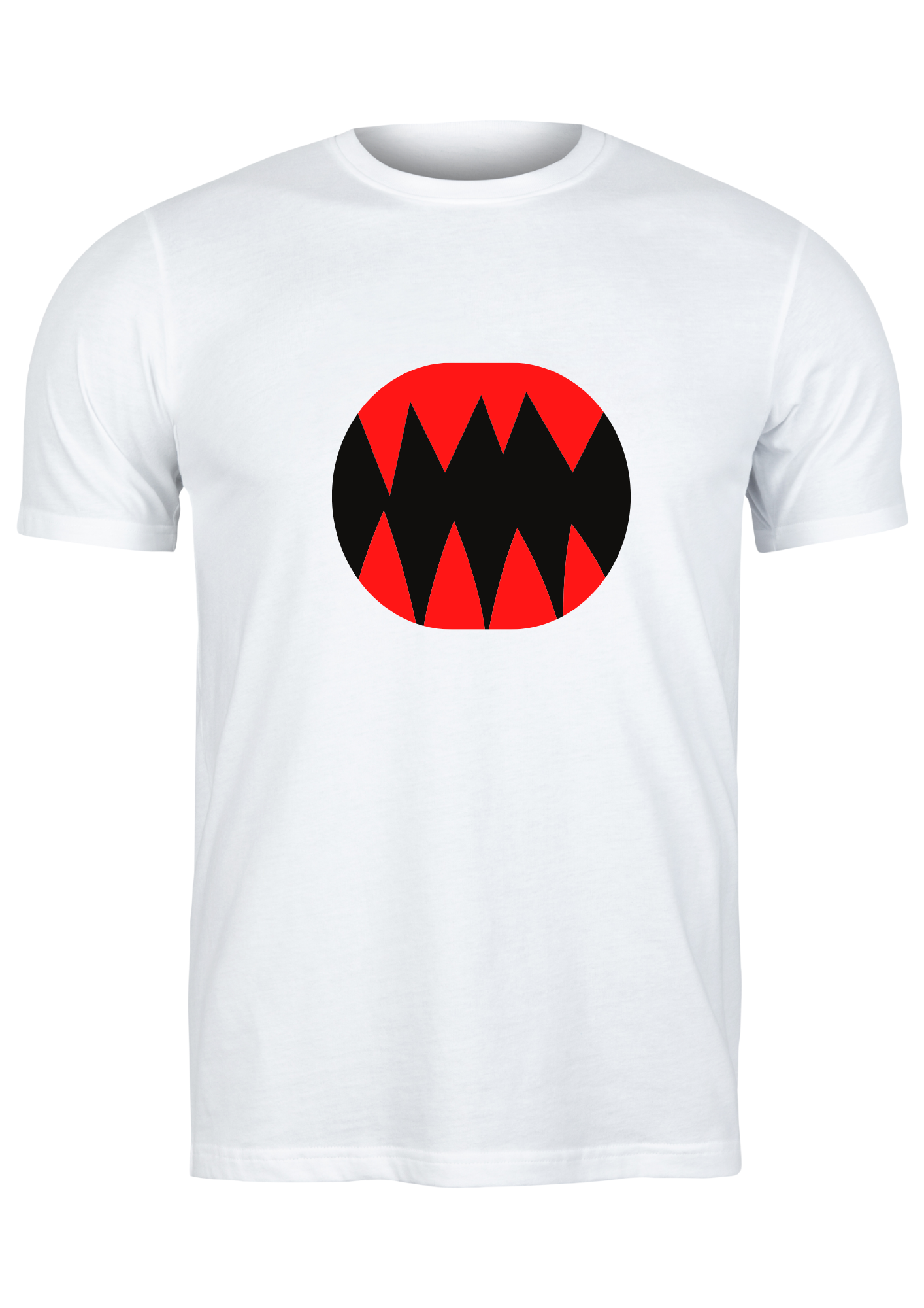 Unisex Tshirt Printed Abstract Fangs