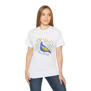 Unisex T Shirt Printed Pigeon Leaves
