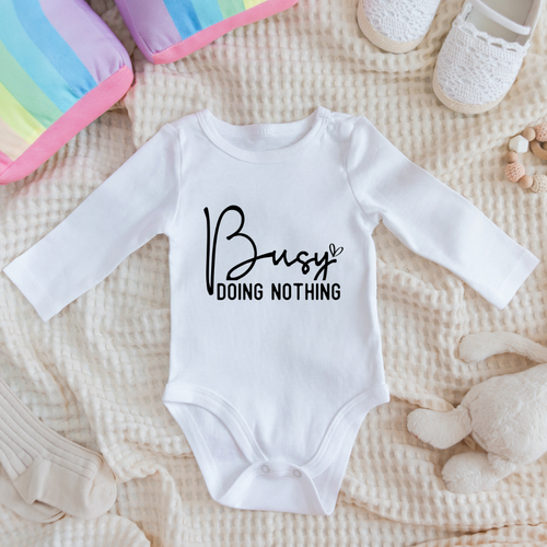 Baby Bodysuit Onesie Busy Long Sleeves