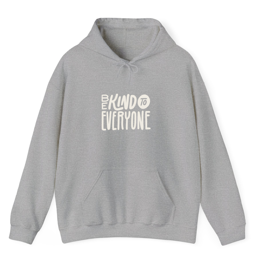 Heather Grey Hoodie Printed Be Kind To Everyone