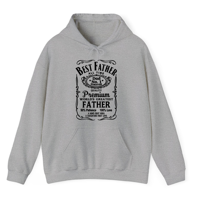 Heather Grey Hoodie Printed Best Father