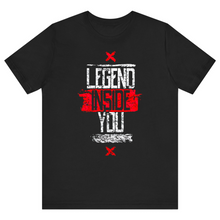 Load image into Gallery viewer, Black Half Sleeves T Shirt Printed Legend Inside You
