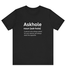 Load image into Gallery viewer, Black Half Sleeves T Shirt Printed Askhole

