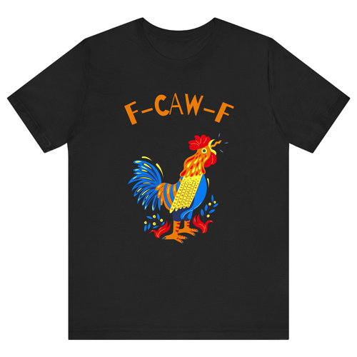 Black Half Sleeves T Shirt F Caw F
