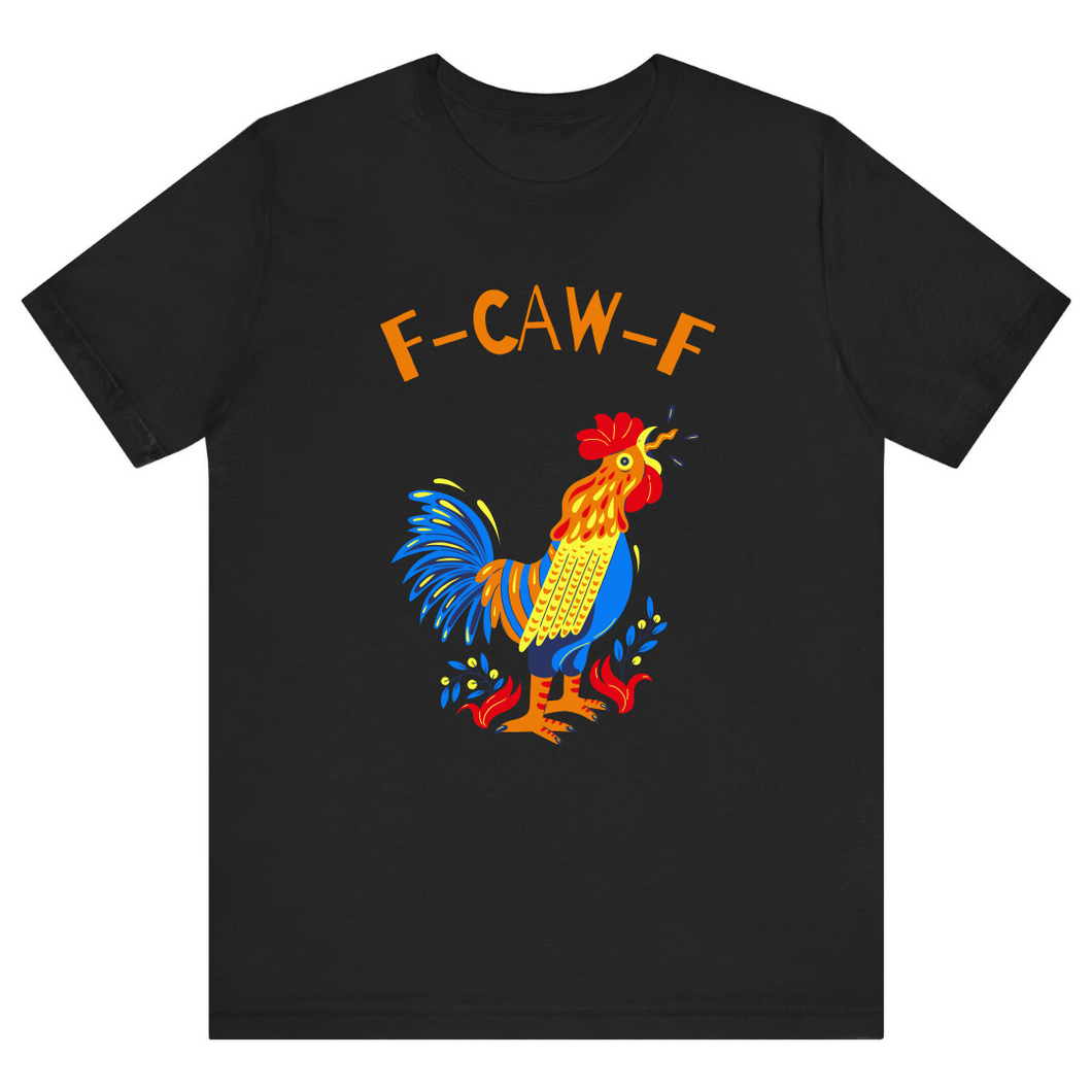 Black Half Sleeves T Shirt F Caw F
