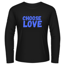 Load image into Gallery viewer, Black Tshirt Long Sleeves Choose Love
