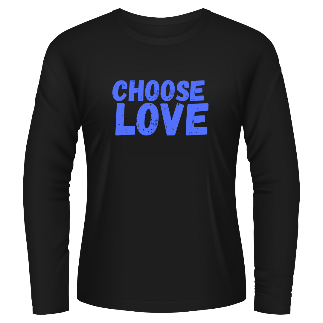 Black Tshirt Long Sleeves Choose Love