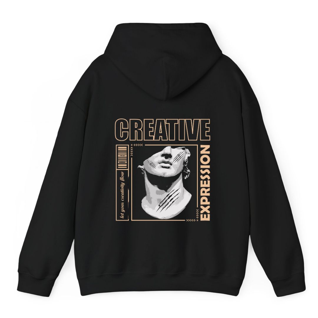 Black Hoodie Printed Creative