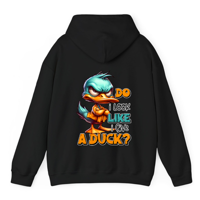 Black Hoodie Printed Give A Duck