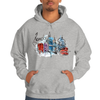 Heather Grey Hoodie Printed London Watercolor