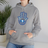 Heather Grey Hoodie Printed Khamsa Hand