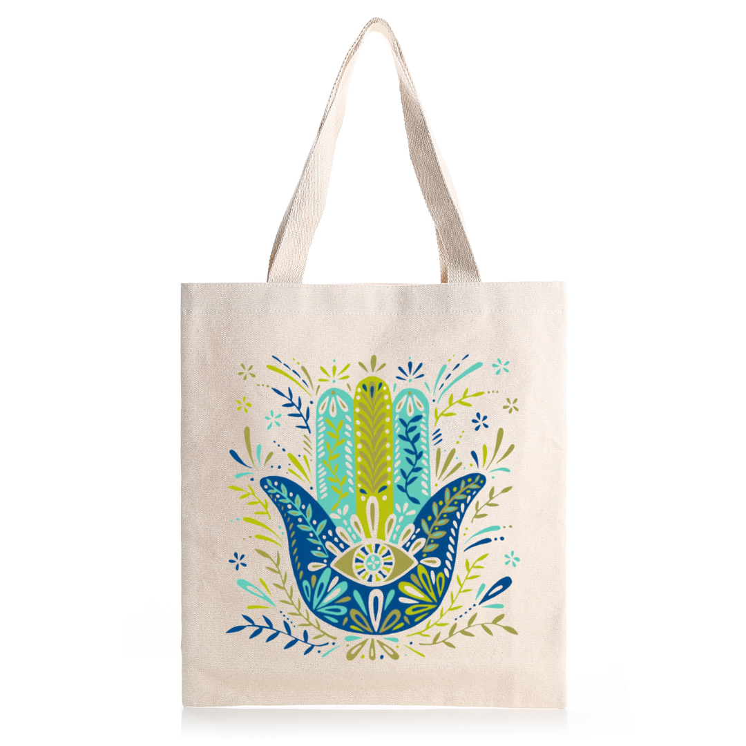 Khamsa Hand Printed Tote Bag