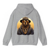 Heather Grey Hoodie Printed Mafia Bear