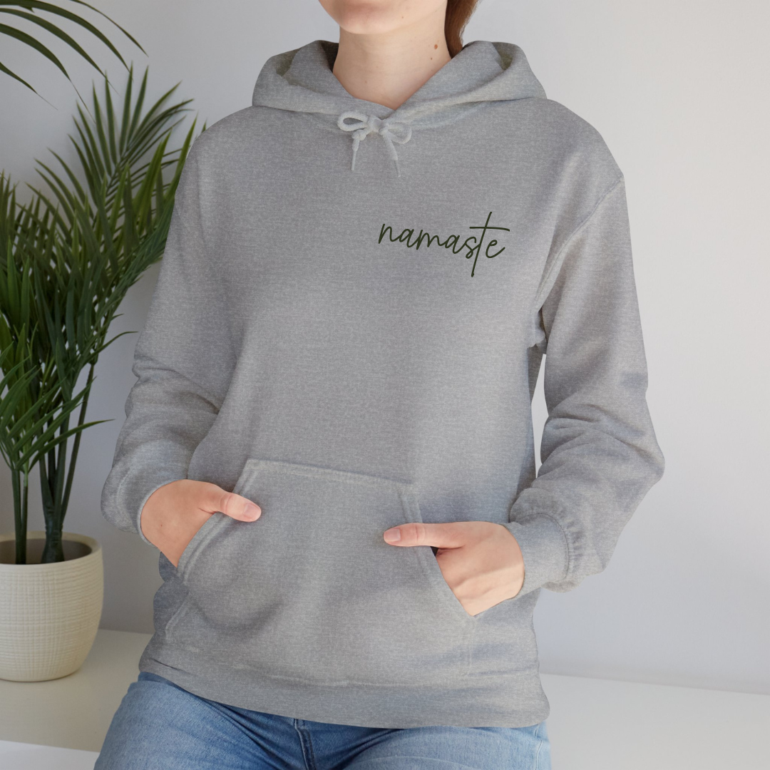 Heather Grey Hoodie Namaste