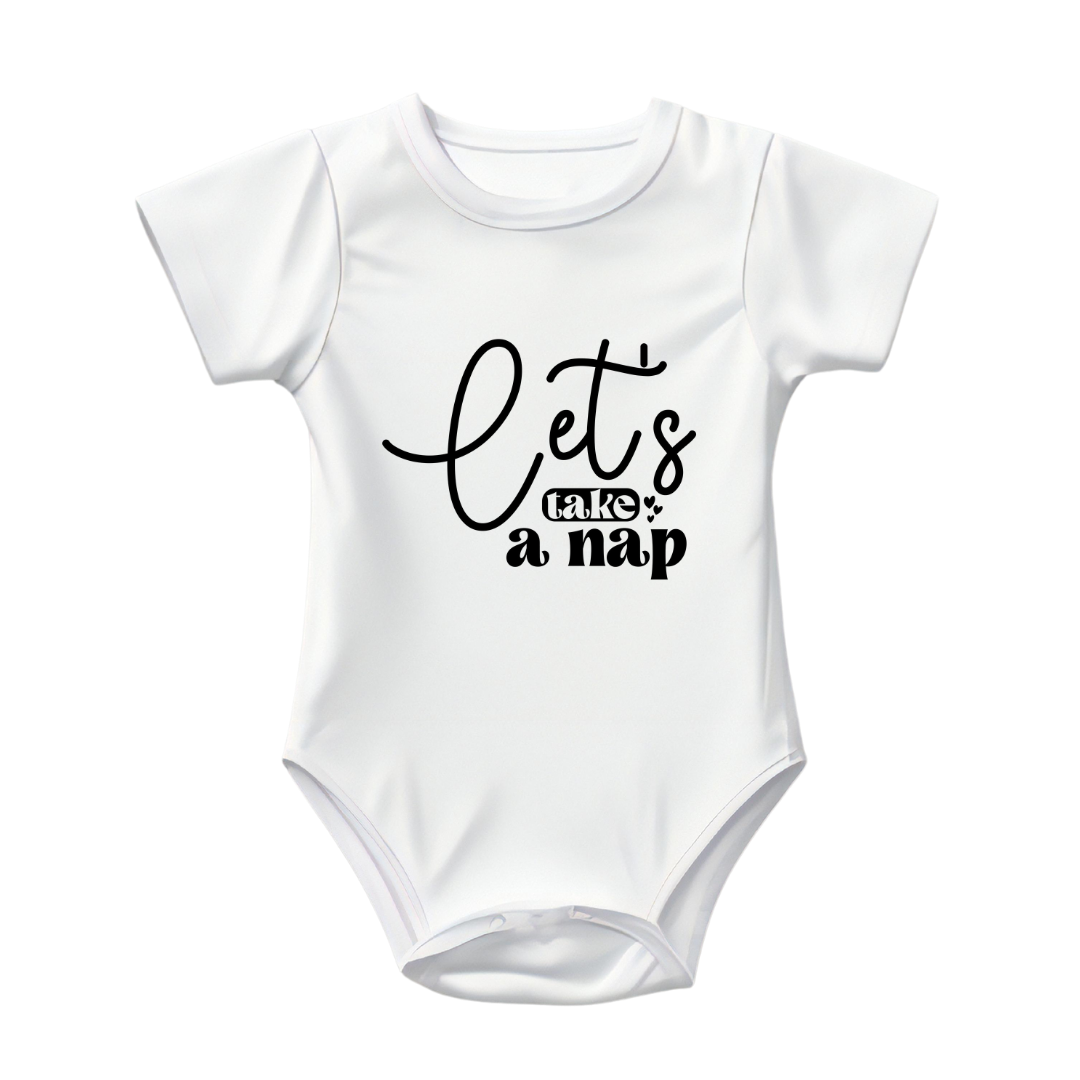 Baby Bodysuit Onesie Printed Lets Take A Nap