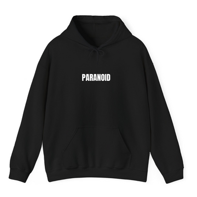 Black Hoodie Printed Paranoid