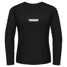 Load image into Gallery viewer, Black Tshirt Long Sleeves Printed Paranoid
