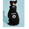 Pet Hoodie Black Small Dogs Printed Police K9