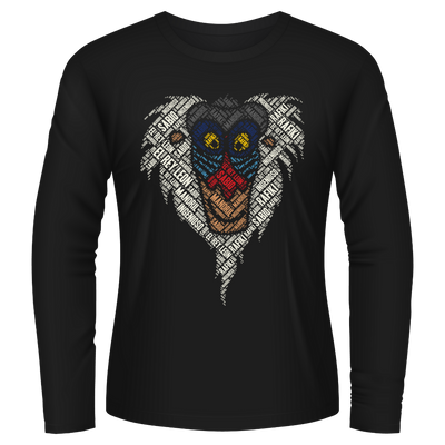 Black Tshirt Long Sleeves Printed Rafiki