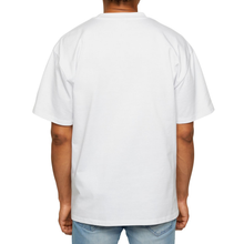 Load image into Gallery viewer, OVERSIZE White Half Sleeves Tshirt Printed Japanese Black Cat
