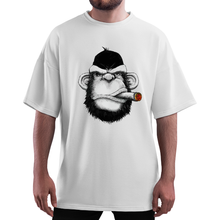 Load image into Gallery viewer, OVERSIZE White Half Sleeves Tshirt Printed Mafia Kong
