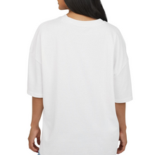 Load image into Gallery viewer, OVERSIZE White Half Sleeves Tshirt Printed Hey You Dropped This Lady
