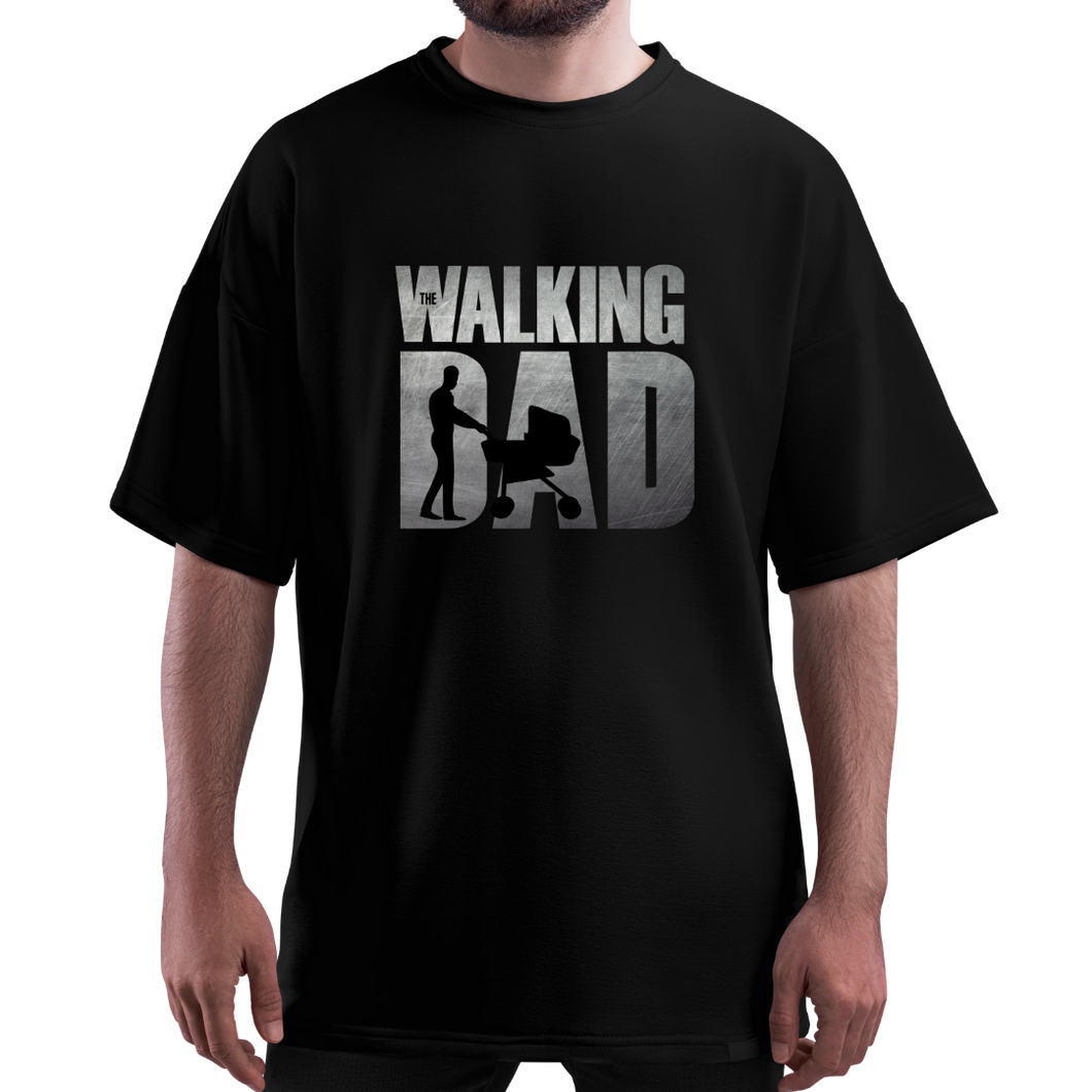 OVERSIZE Black Half Sleeves Tshirt The Walking Dad