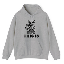 Load image into Gallery viewer, Heather Grey Hoodie Printed This Is Bull
