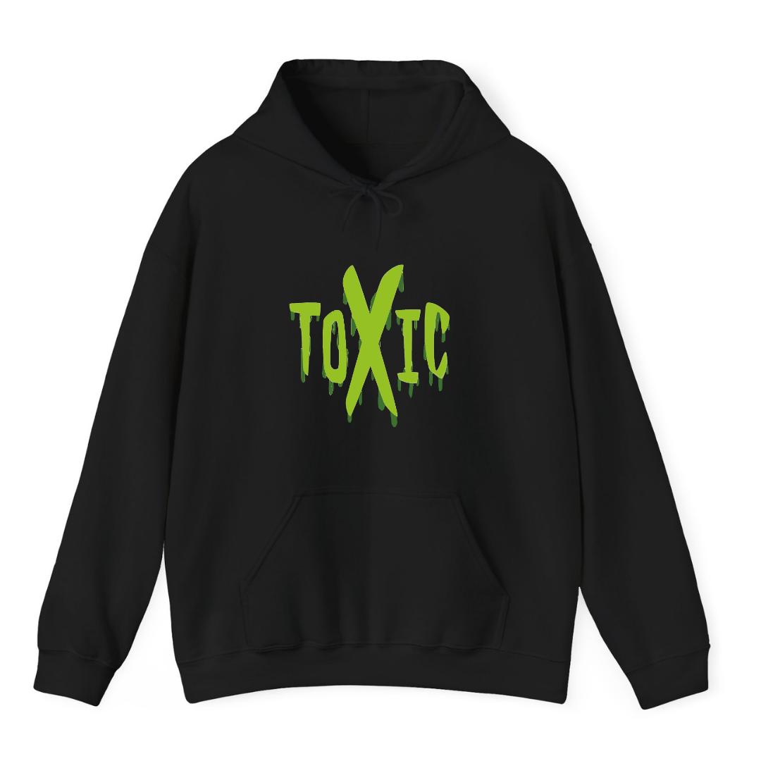 Black Hoodie Printed Toxic