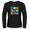 Black Tshirt Long Sleeves Printed Van Gogh