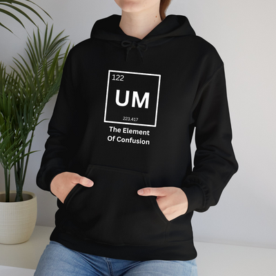 Black Hoodie Printed Um Element Of Confusion